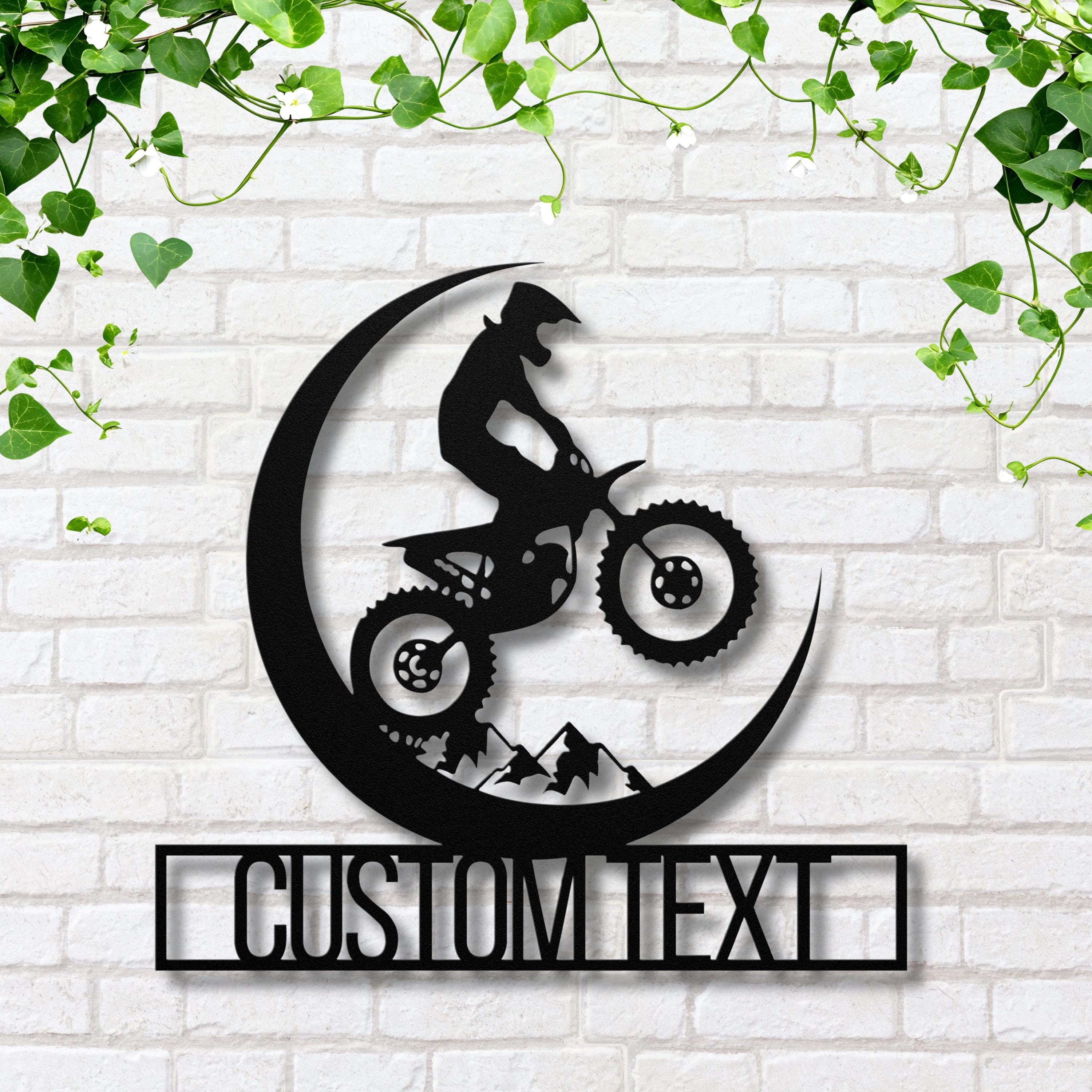 Personalized Motocross Sign - Custom Dirt Bike Plaque | Off Road Metal Art Gift