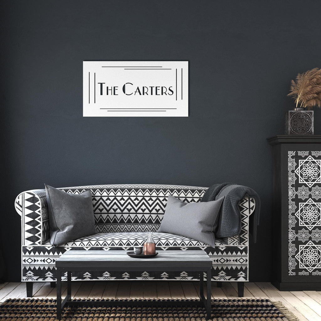 Custom Metal Family Name Sign - Personalized Housewarming Gift