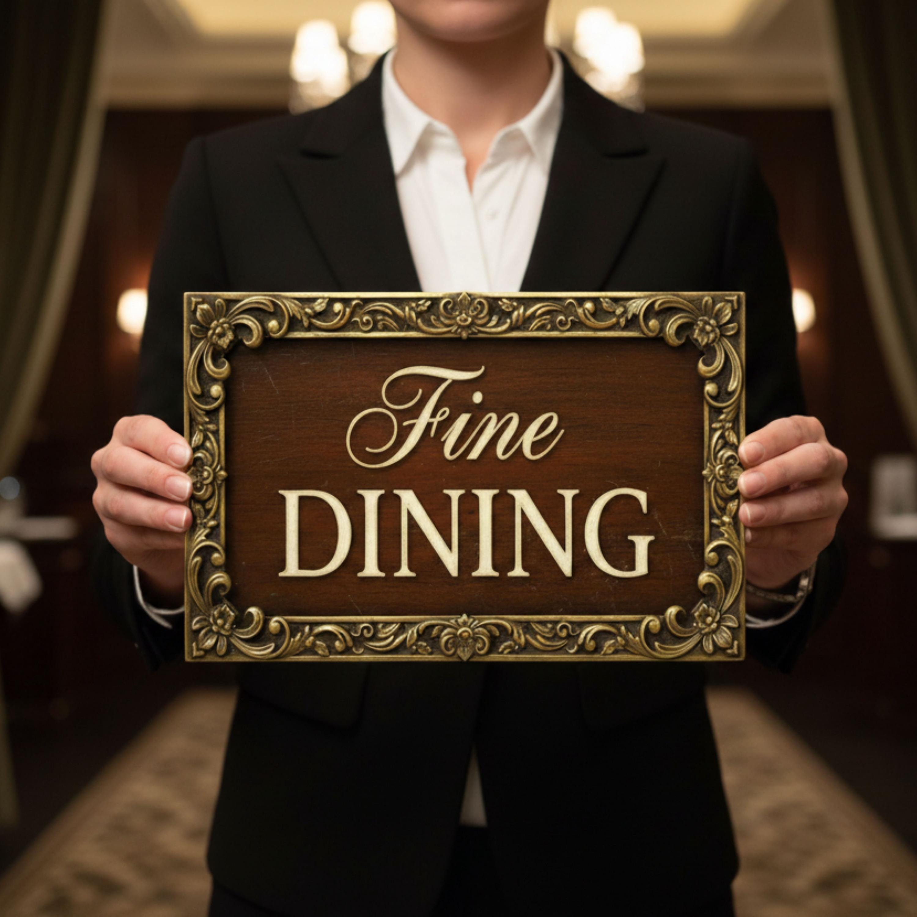 Fine Dining Metal Sign, Vintage Restaurant Decor, Elegant Kitchen Wall Art, Antique Food Plaque, Formal Dining Room Signage