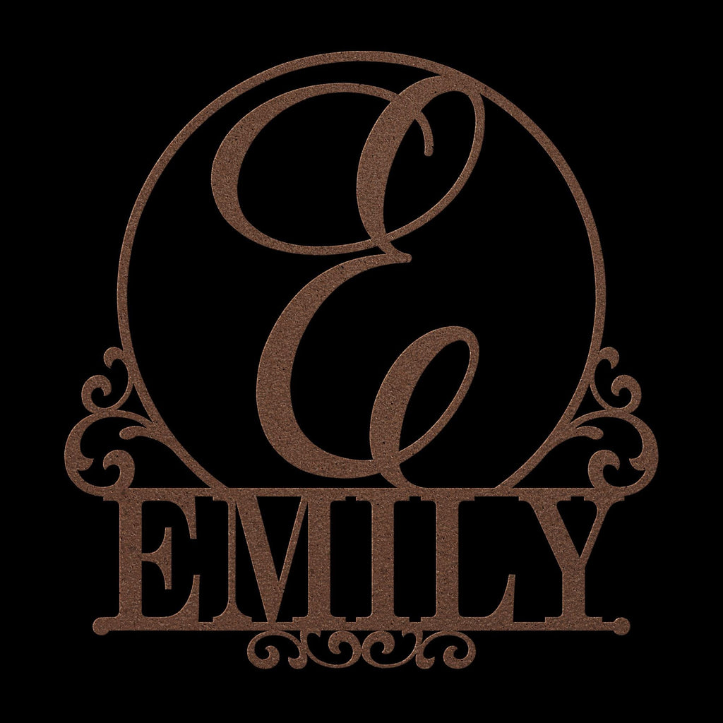 Personalized Metal Last Name Sign: Elegant Monogram Wall Decor