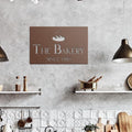Custom Metal Bakery Logo Sign: Bread Design Business Decor