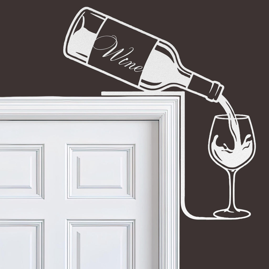Metal Wine Sign - Unique Bar Decor Idea | Kitchen Door Sign & Wine Lover Gift