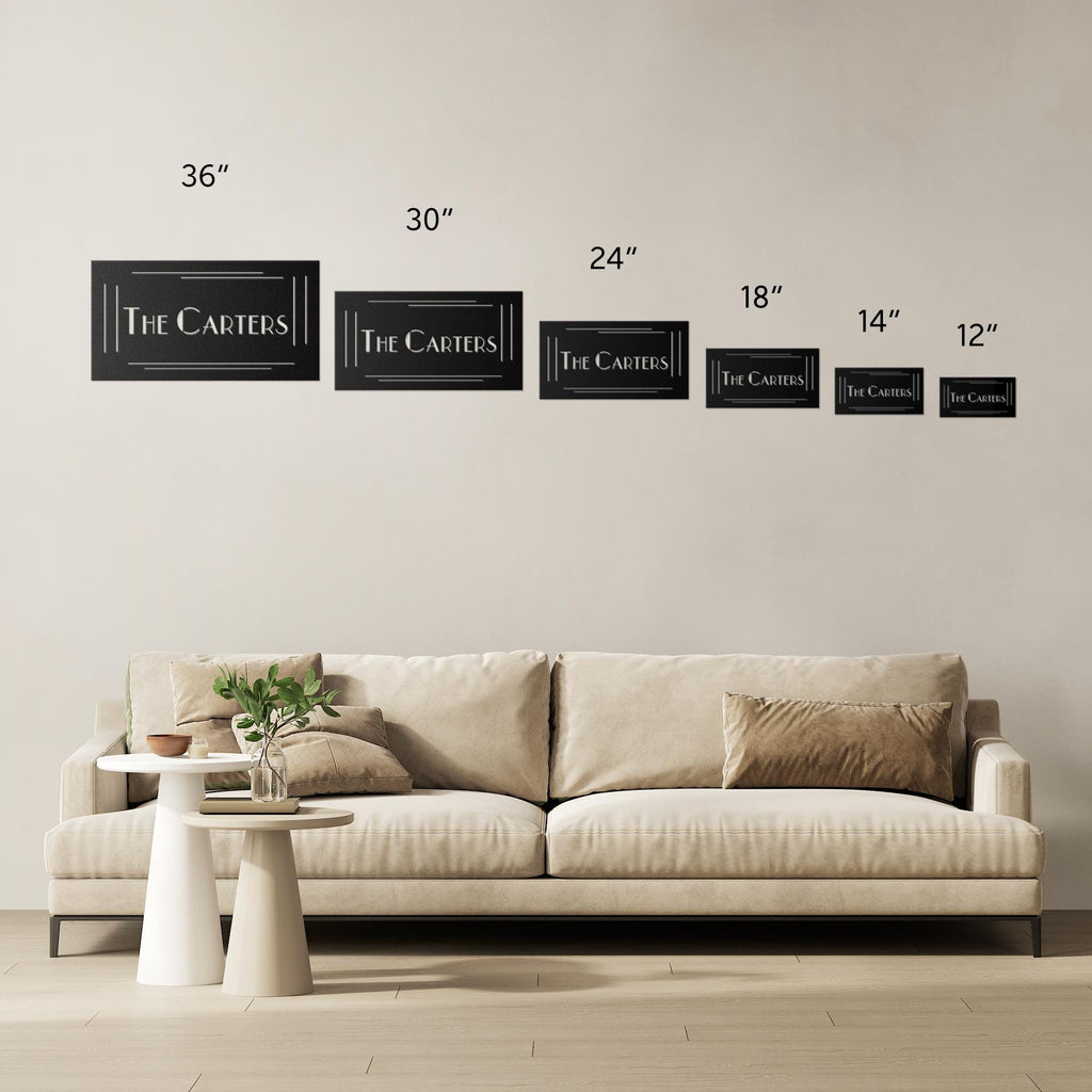 Custom Metal Family Name Sign - Personalized Housewarming Gift