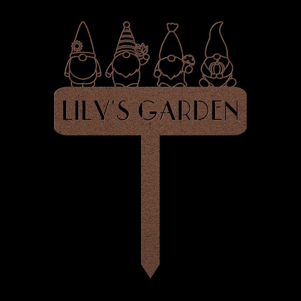 Custom Gnomes Garden Sign: Personalized Metal Garden Decor