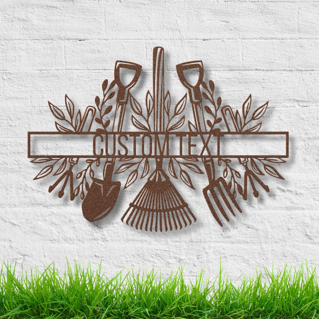 Personalized Garden Sign - Custom Metal Art | Durable Steel Welcome Porch Plaque