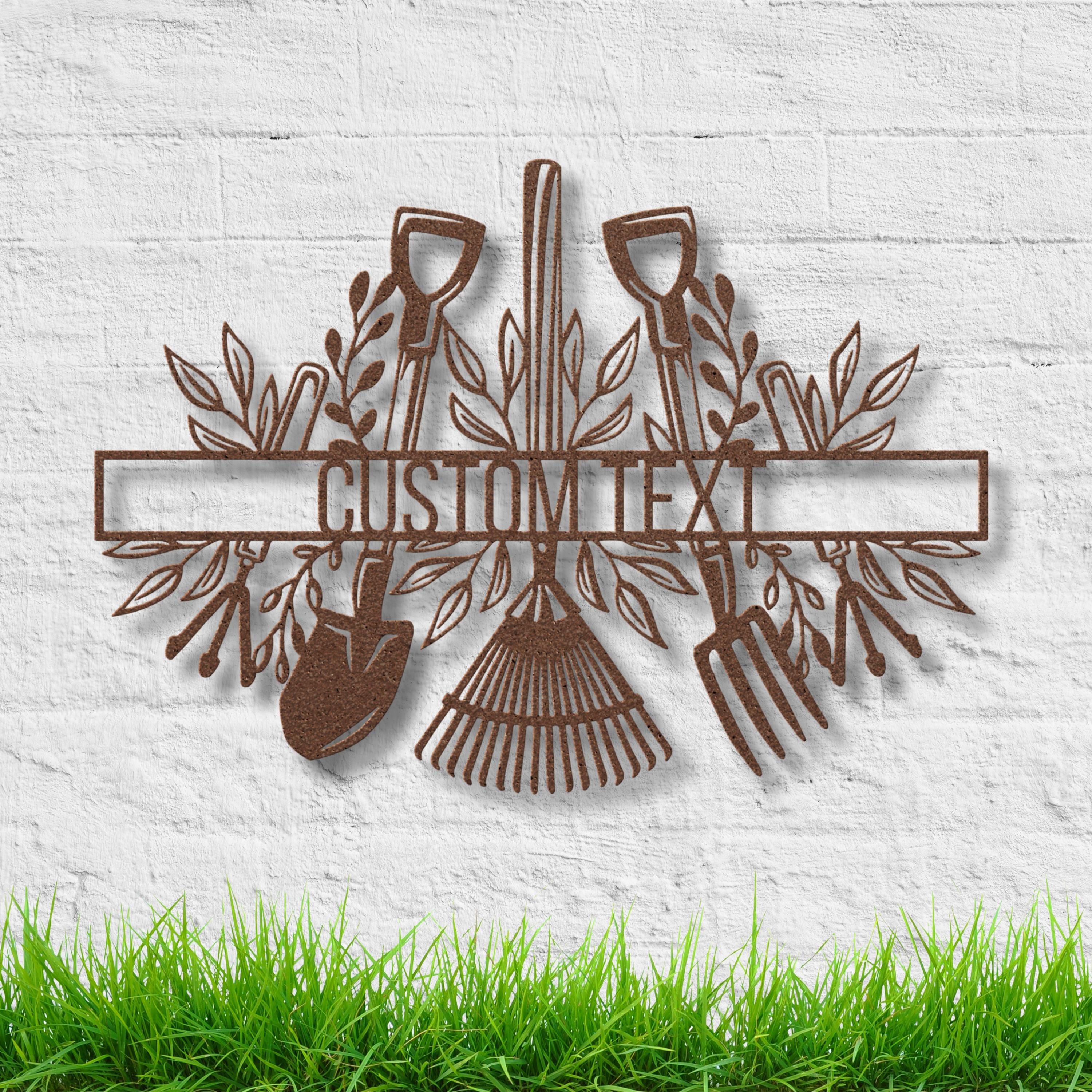 Personalized Garden Sign - Custom Metal Art | Durable Steel Welcome Porch Plaque