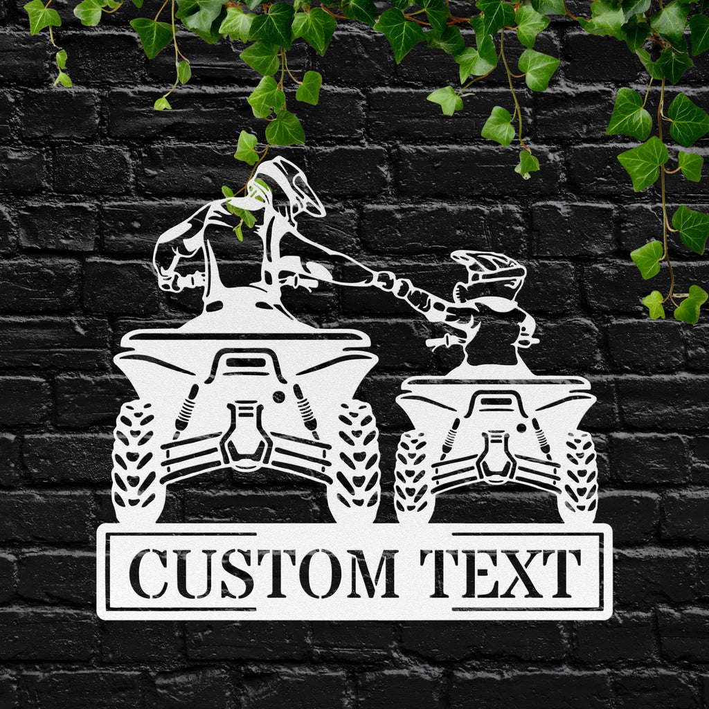 Father Son ATV Metal Sign | Custom Quad Rider Gift