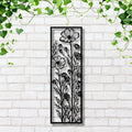 Metal Flower Wall Art – Vertical Floral Panel | Durable Botanical Wall Decor