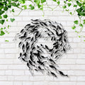 School of Fish Metal Wall Art, Coastal Decor, Beach House Sign