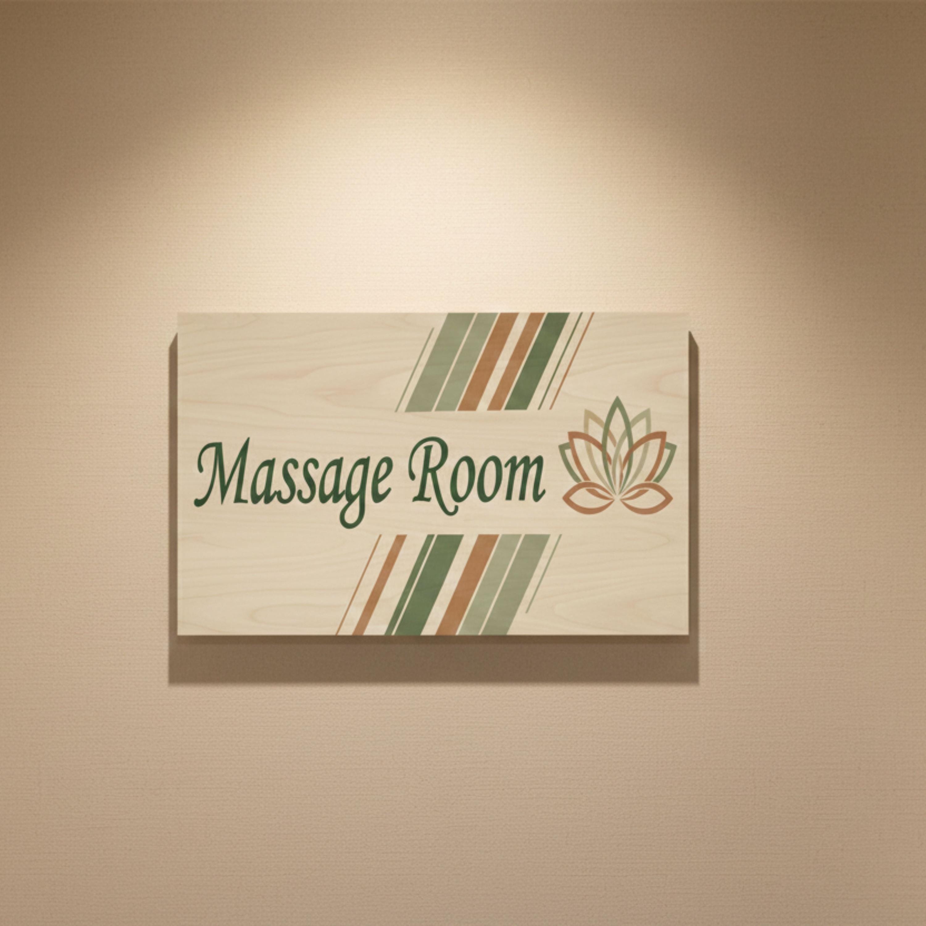 Massage Room Metal Sign | Spa Salon Decor | Lotus Flower Relaxation Plaque | Wellness Center Wall Art | Holistic Therapy Gift