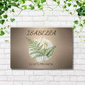 Personalized Name Meaning Metal Sign, Calla Lily Floral Wall Art, Custom Nursery Decor