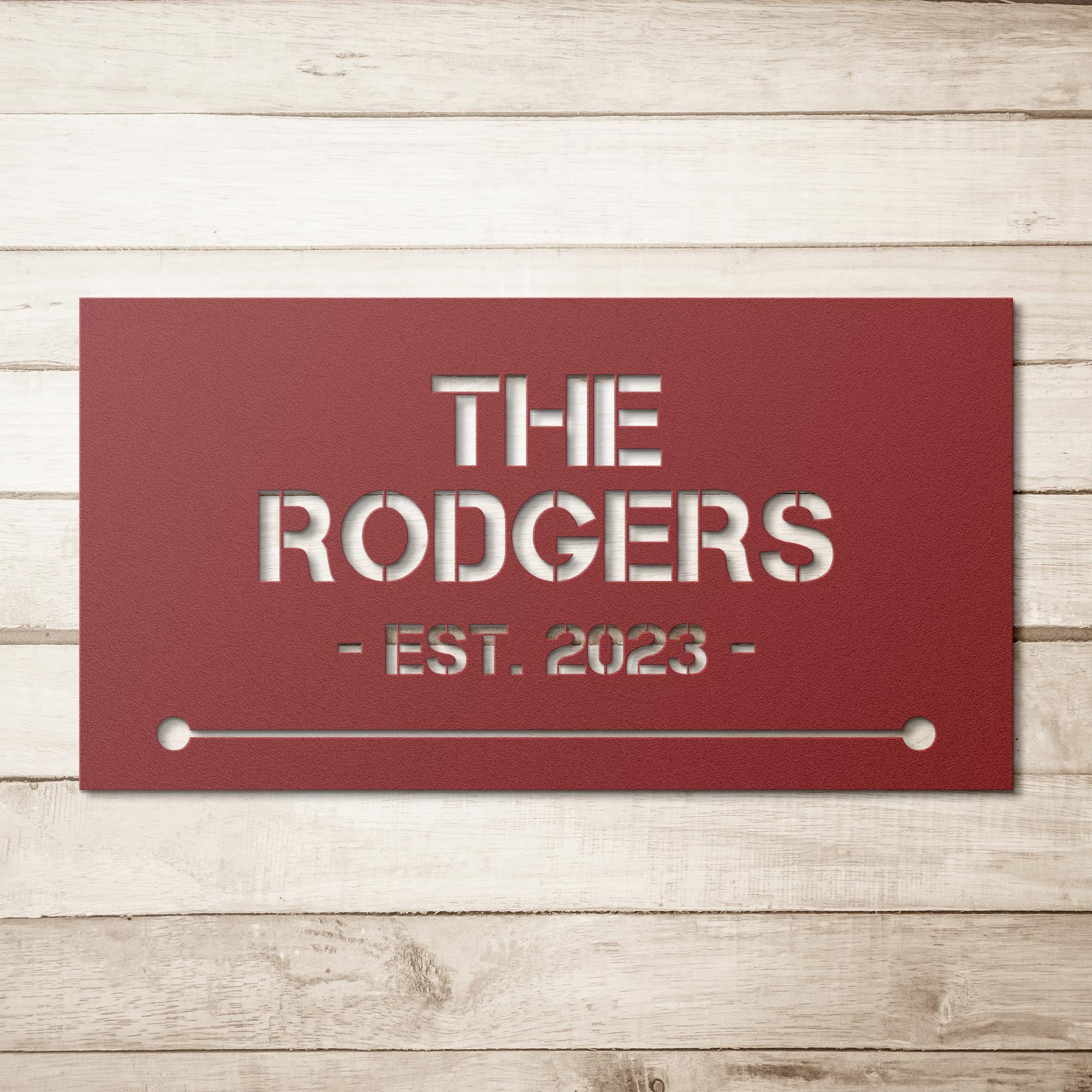 Personalized Family Metal Name Sign: Custom Steel Wall Art
