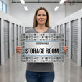 Custom Storage Sign - Industrial Metal Storage Plaque for Office Organization