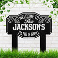 Personalized Patio Sign - Custom Backyard Barbecue Sign | Durable Steel Plaque