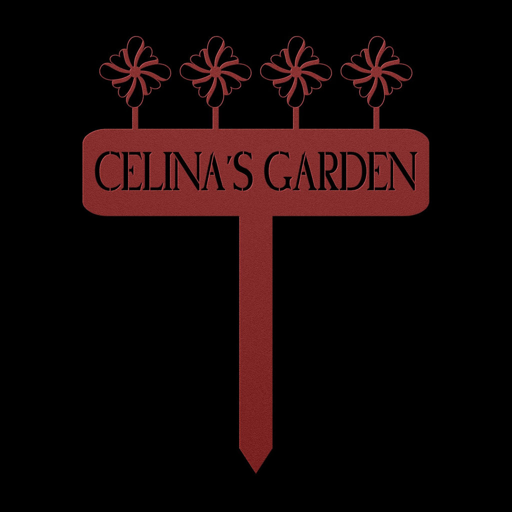 Custom Metal Garden Sign: Paper Windmills, Personalized Decor