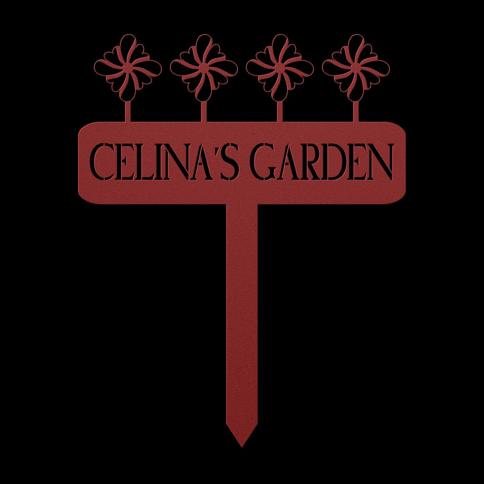 Custom Metal Garden Sign: Paper Windmills, Personalized Decor