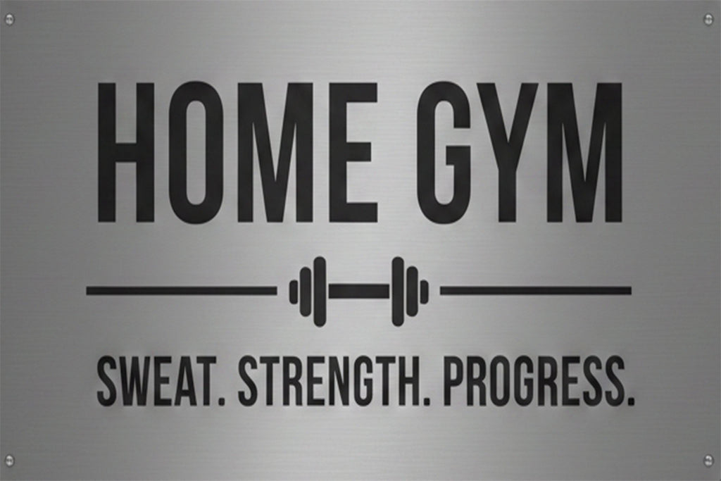 Home Gym Metal Sign, Fitness Motivation Wall Art, Workout Room Decor, Gym Gift