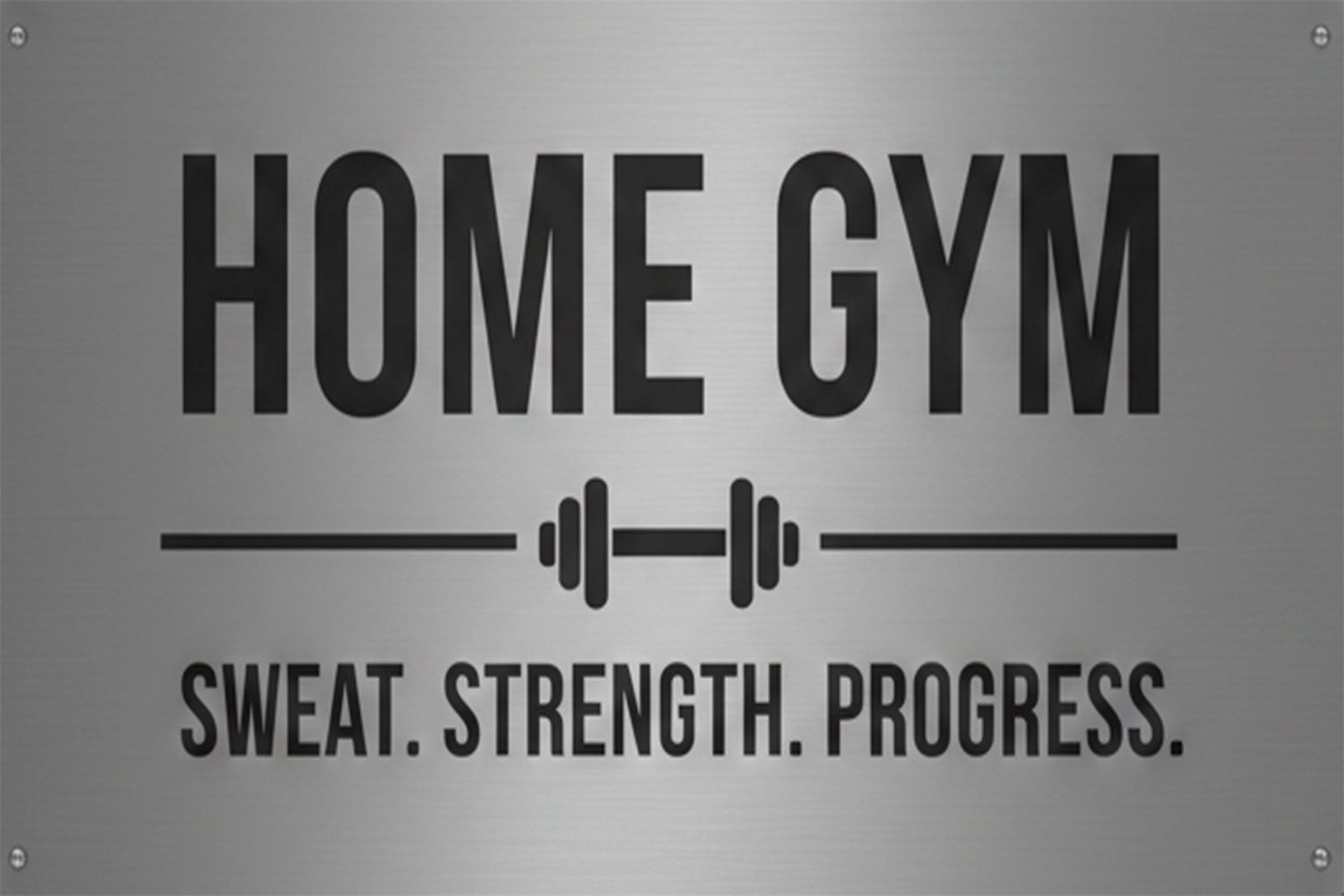 Home Gym Metal Sign, Fitness Motivation Wall Art, Workout Room Decor, Gym Gift
