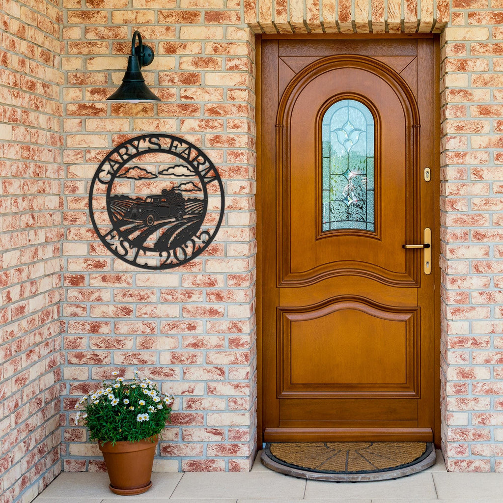 Custom Farm Truck Metal Sign, Personalized Family Name, Established Year