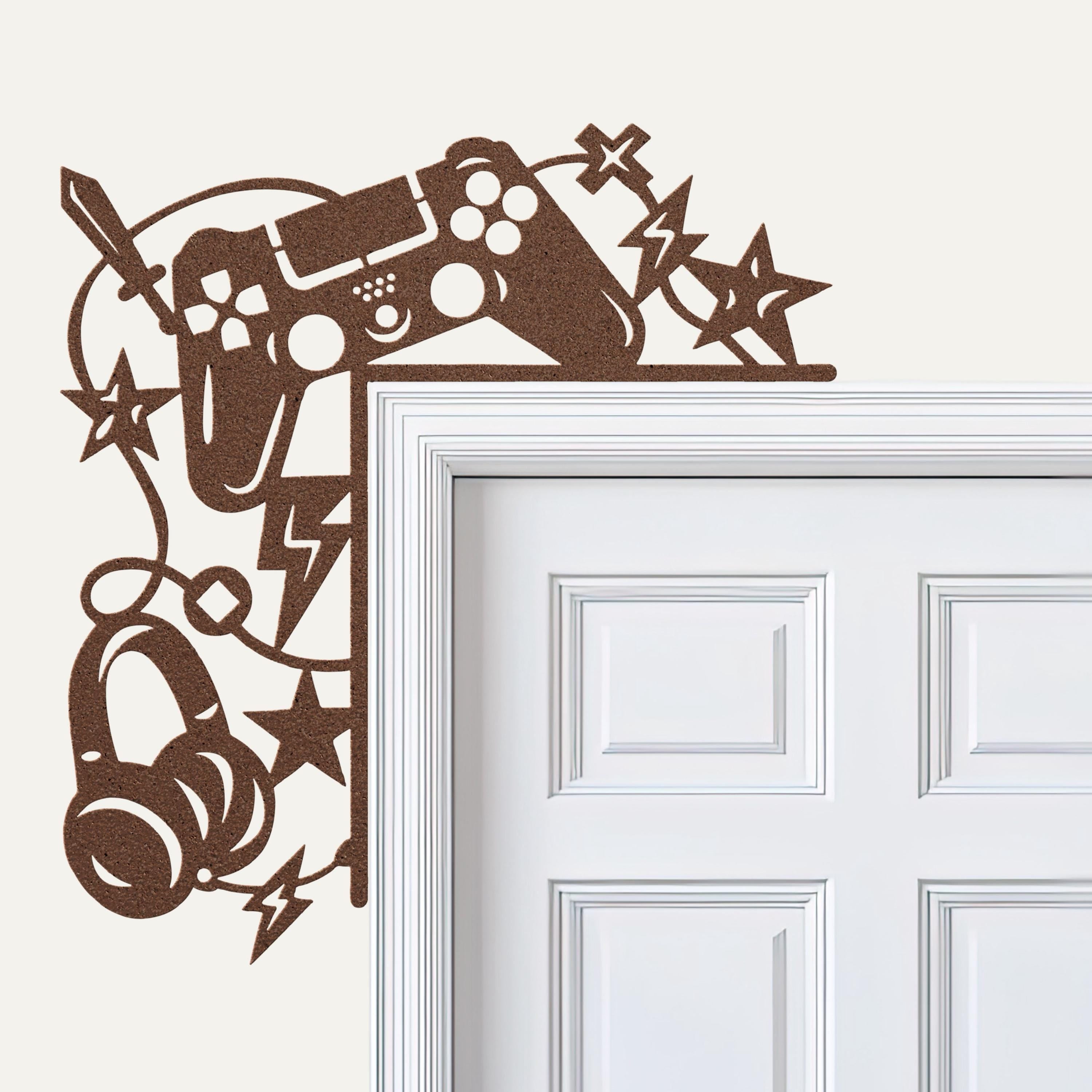 Gaming Controller Metal Door Corner Sign, Gamer Bedroom Decor, Video Game Wall Art