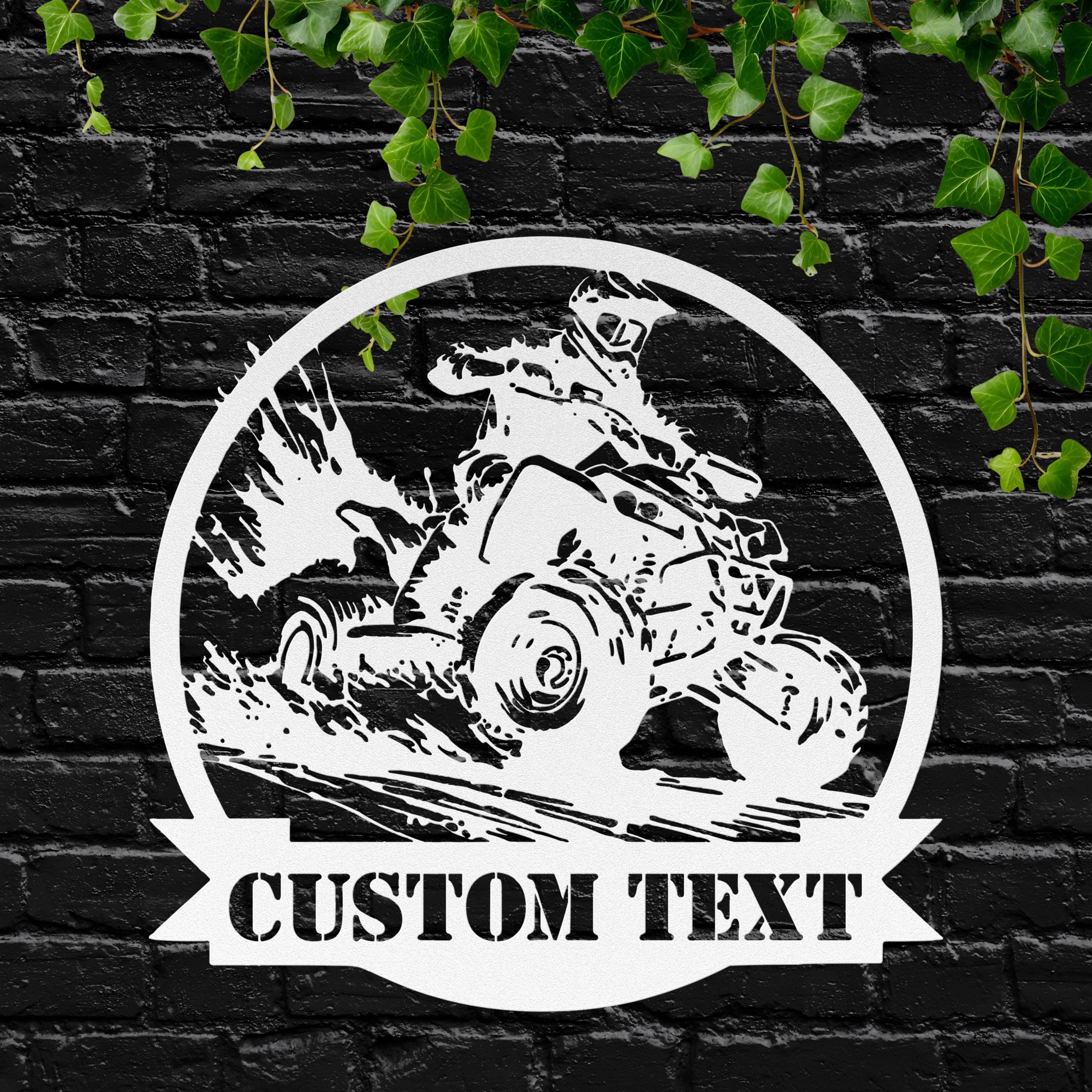 Personalized ATV Sign - Custom Motorsports Decor | Quad Rider Metal Wall Art