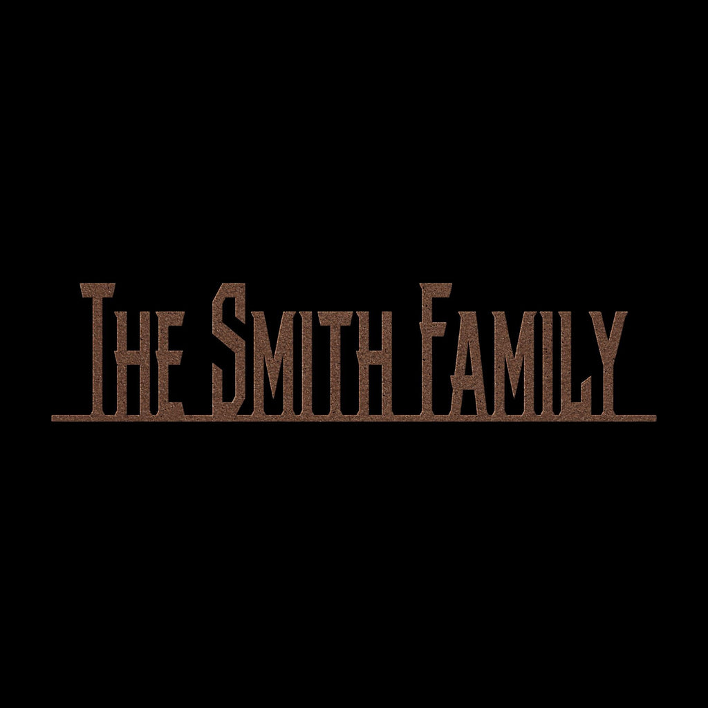 Personalized Metal Family Name Sign - Beatles Font Style