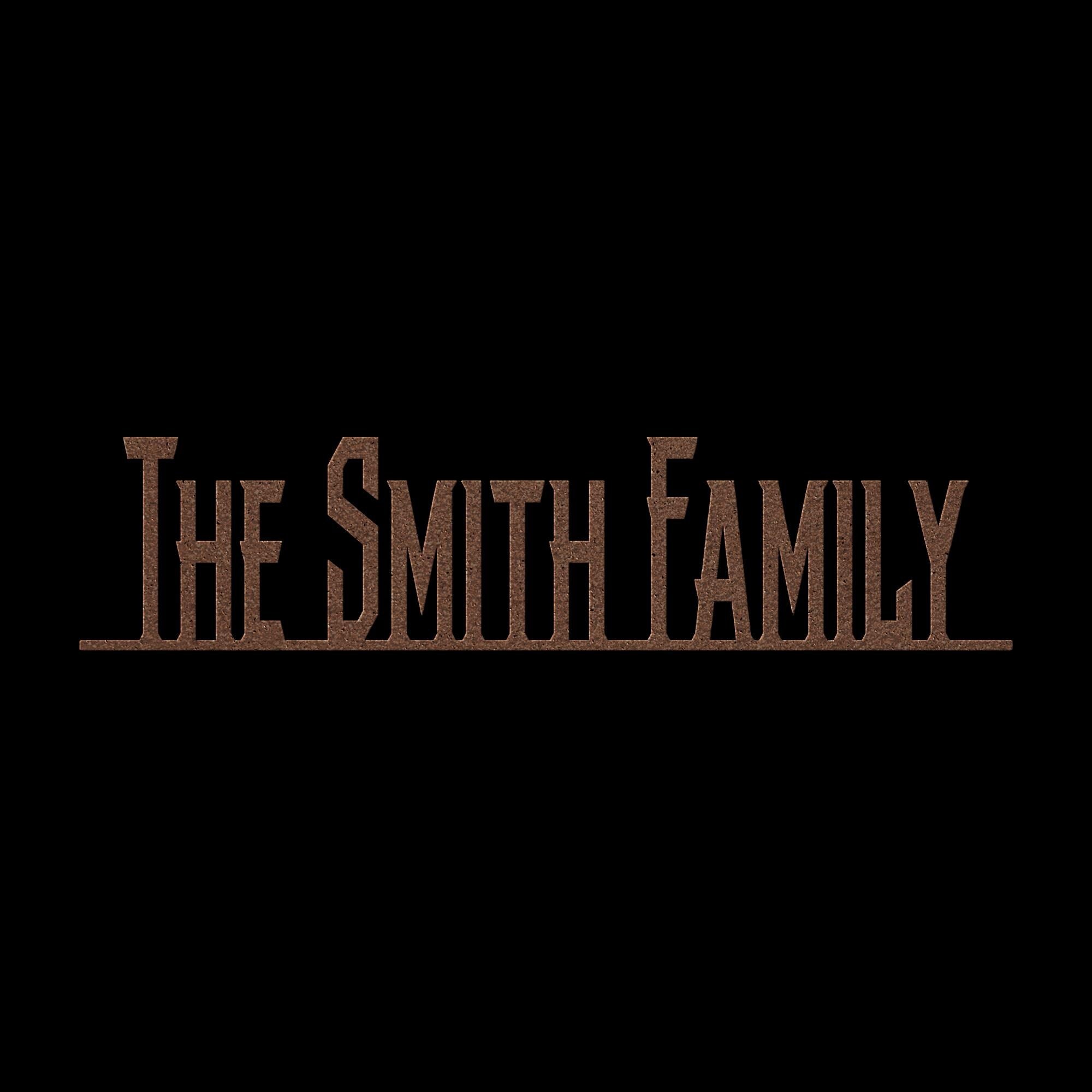 Personalized Metal Family Name Sign - Beatles Font Style