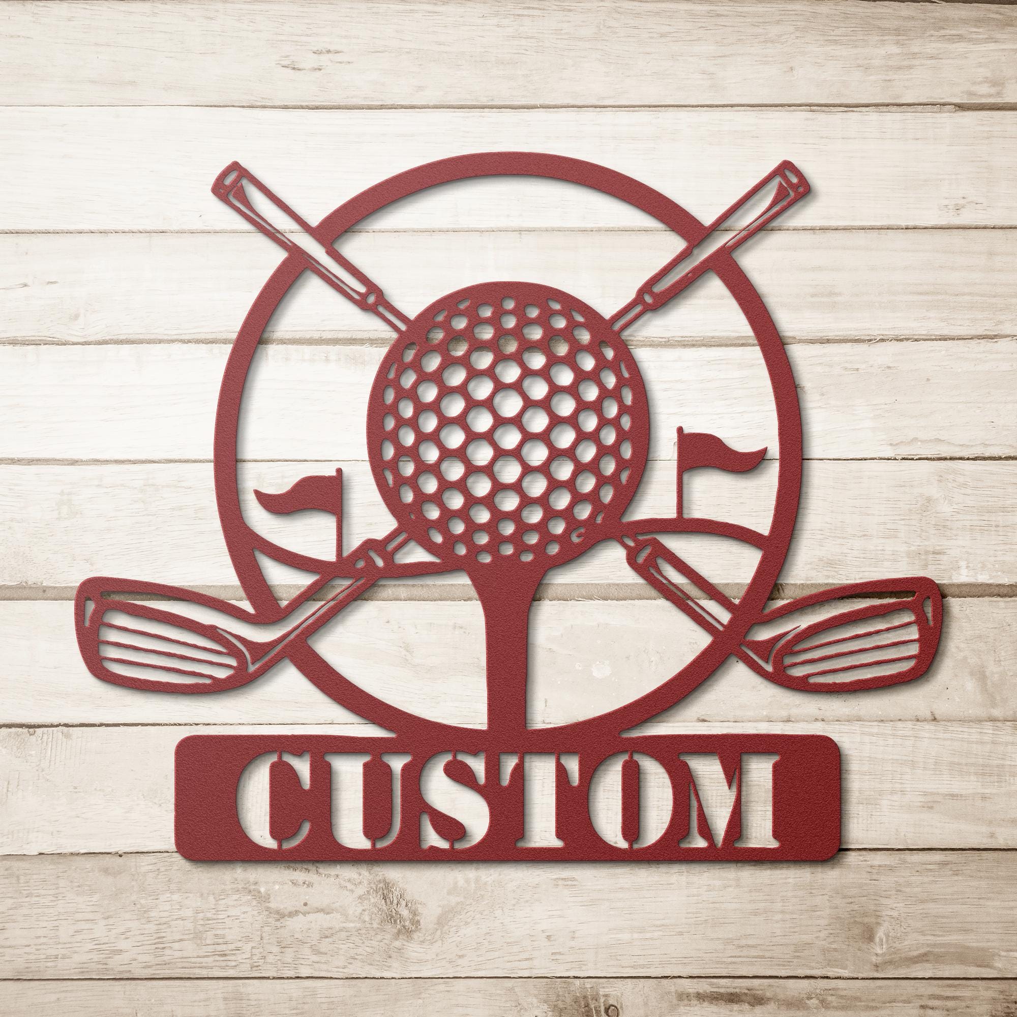 Personalized Golf Metal Sign, Golfer Man Cave Decor