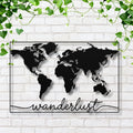 Wanderlust Metal Sign – Boho Travel Wall Decor | Custom Die Cut Art