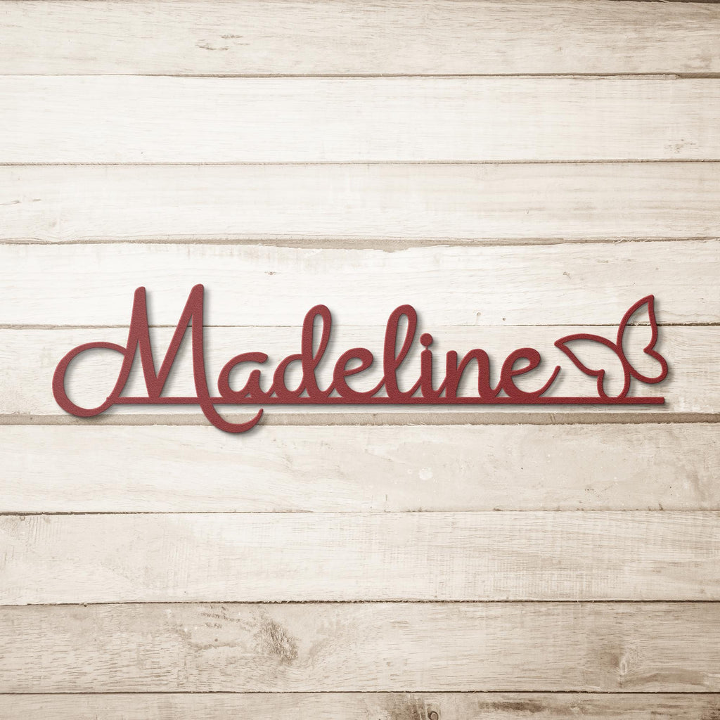 Personalized Metal Name Sign: Custom Script Wall Decor