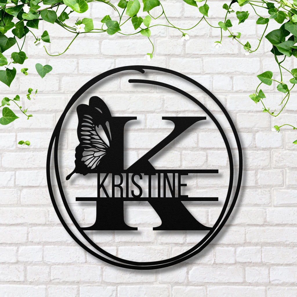 Personalized Butterfly Sign - Custom Name Wall Art | Split Letter Decor Gift