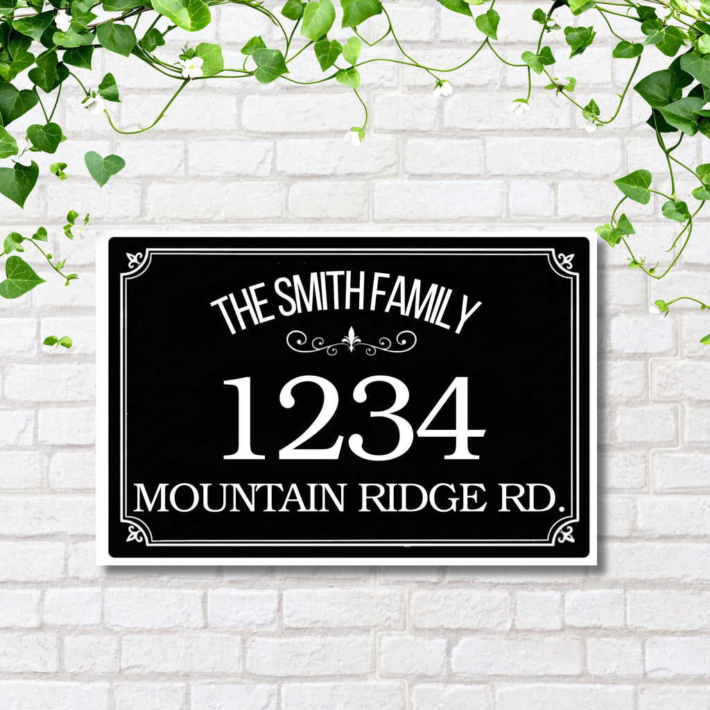 Custom Family Name Aluminum Address Sign, House Number Plaque, New Home Gift