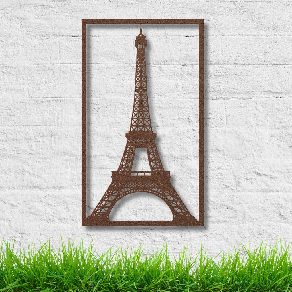 Eiffel Tower Wall Art - Paris Landmark Decor | Industrial Metal Silhouette Sign