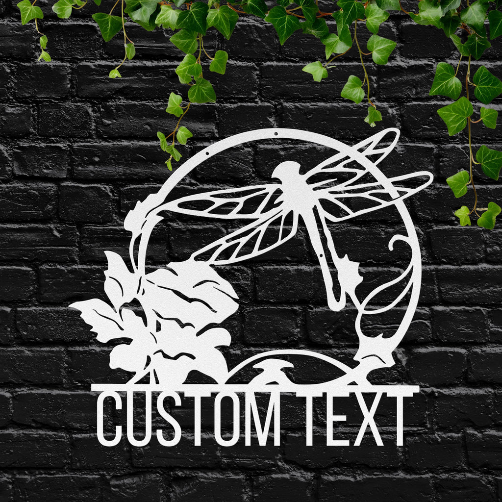 Custom Dragonfly Wall Art - Personalized Metal Garden Decor | Unique Patio Gift