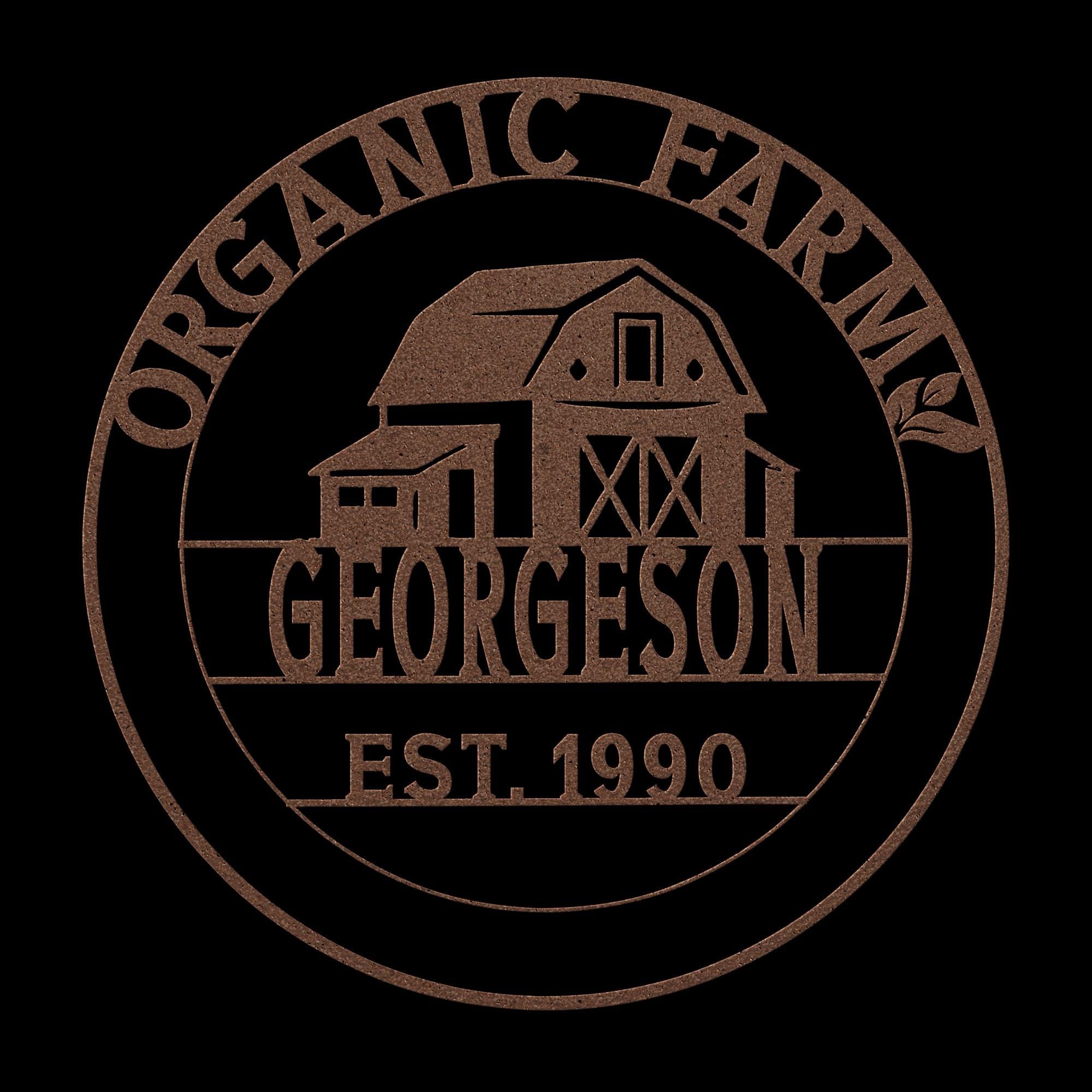 Personalized Farmhouse Metal Sign: Barn House Wall Art