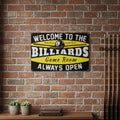 Billiards Game Room Metal Sign, Pool Hall Wall Art, Bar Decor, Pool Player Gift