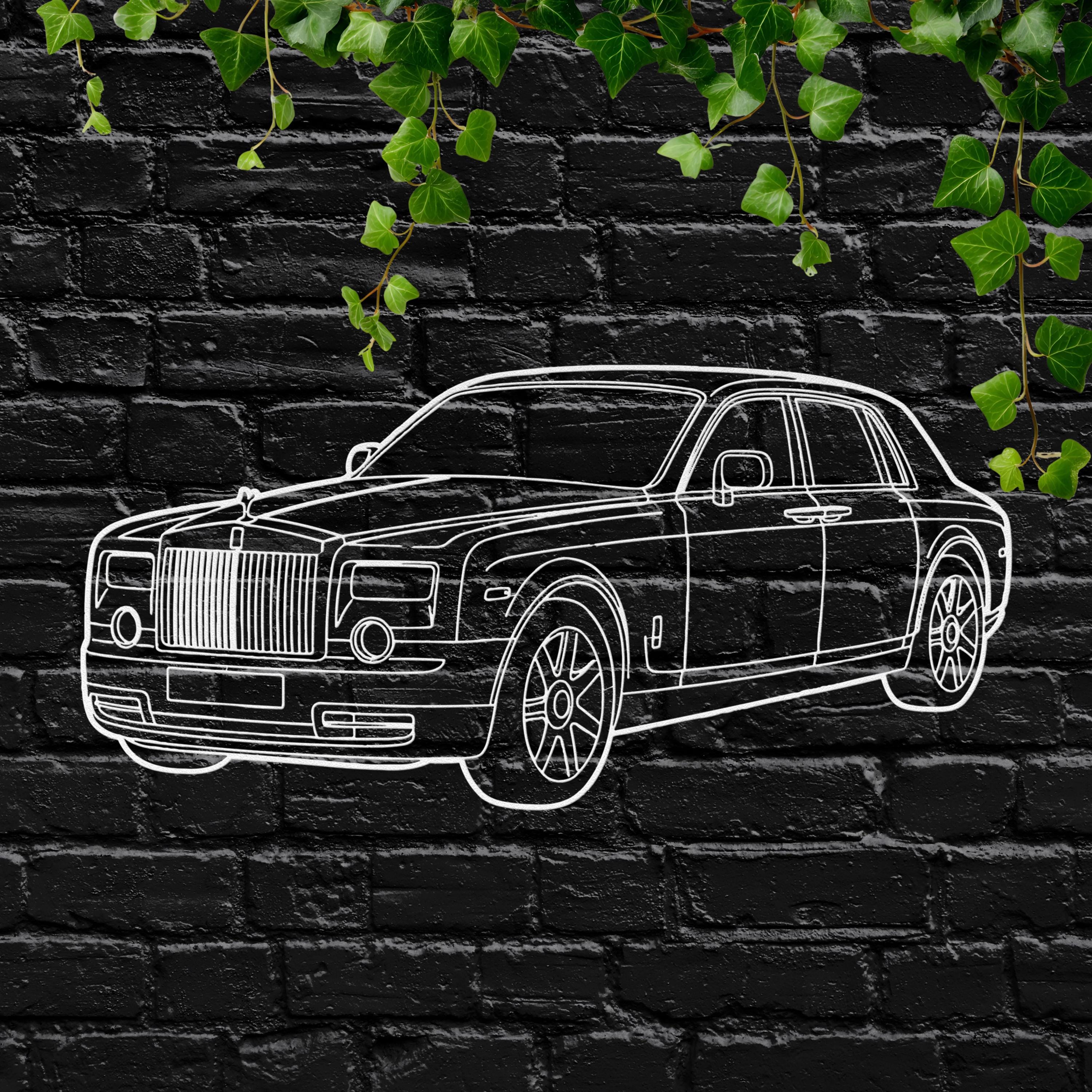 Custom Car Portrait From Photo, Metal Wall Art, Automotive Silhouette, Garage Decor Gift
