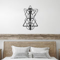 Violin Metal Wall Art, Geometric Female Figure, Music Lover Gift