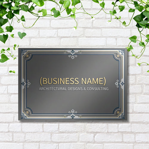 Custom Business Name Sign, Elegant Office Plaque, Professional Consultant Metal Wall Art, Decor