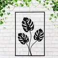 Metal Monstera Leaf Wall Art, Modern Botanical Frame Decor, Tropical Plant Sign, Minimalist Art
