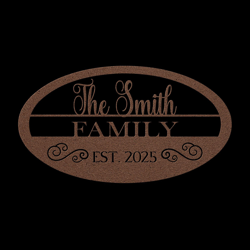 Personalized Family Name Metal Sign - Housewarming Gift