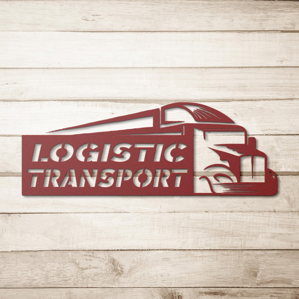 Custom Metal Business Logo Sign – Cargo Truck Design