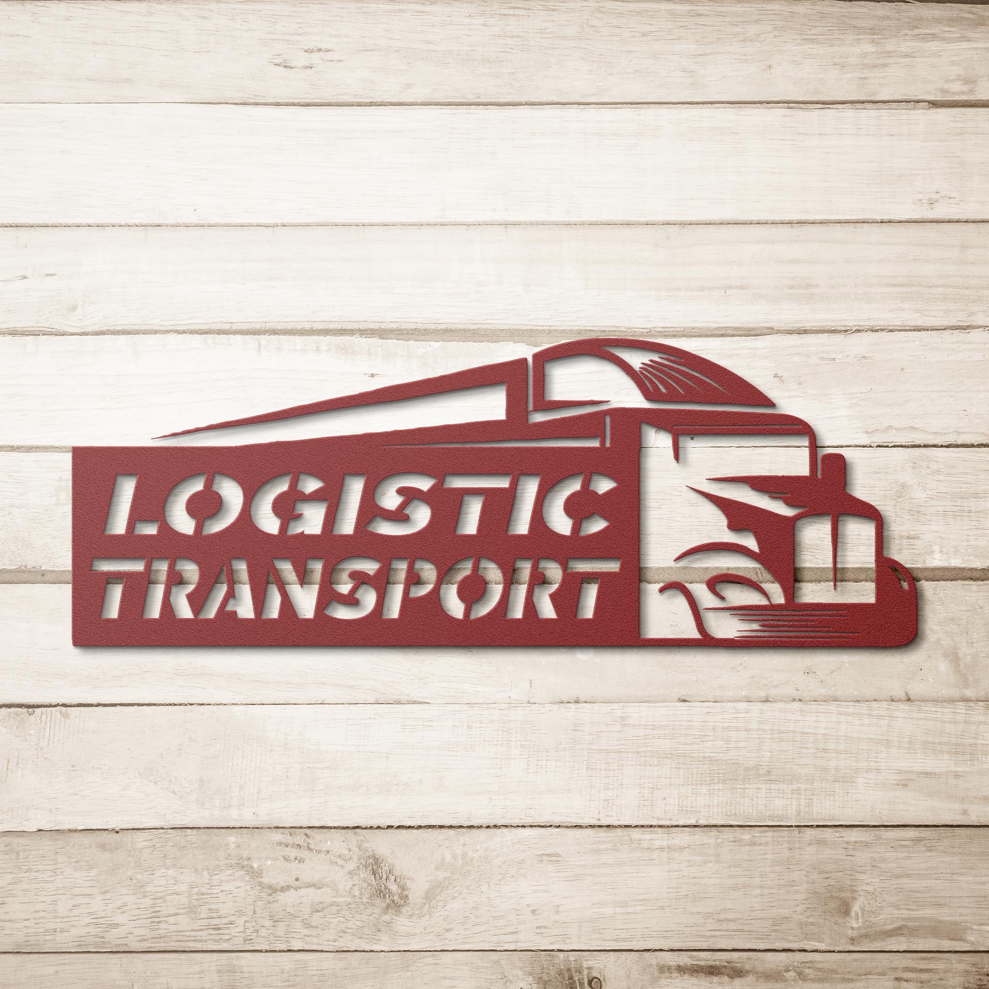 Custom Metal Business Logo Sign – Cargo Truck Design