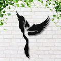 Phoenix Metal Wall Art – Firebird Dancer Sign | Durable Steel Ballet Decor