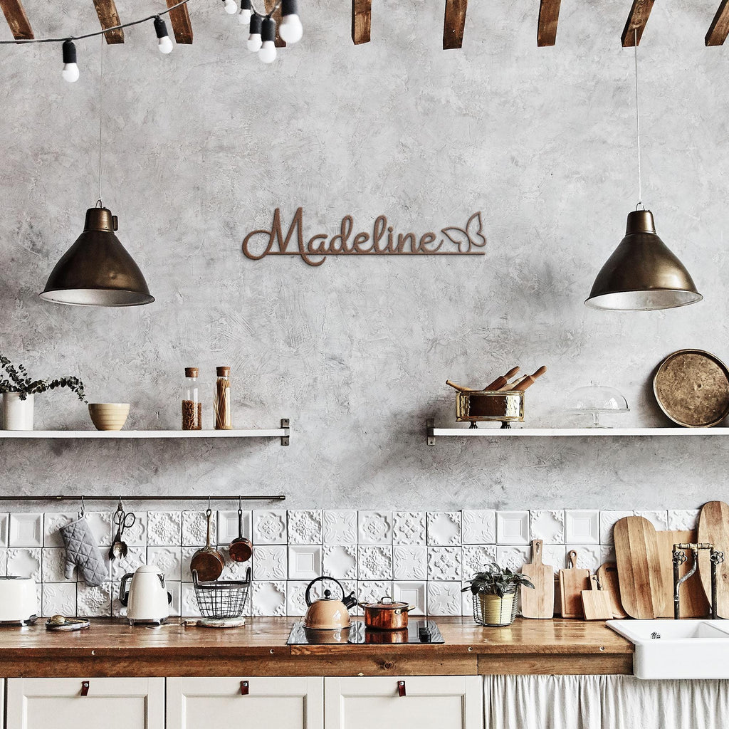 Personalized Metal Name Sign: Custom Script Wall Decor