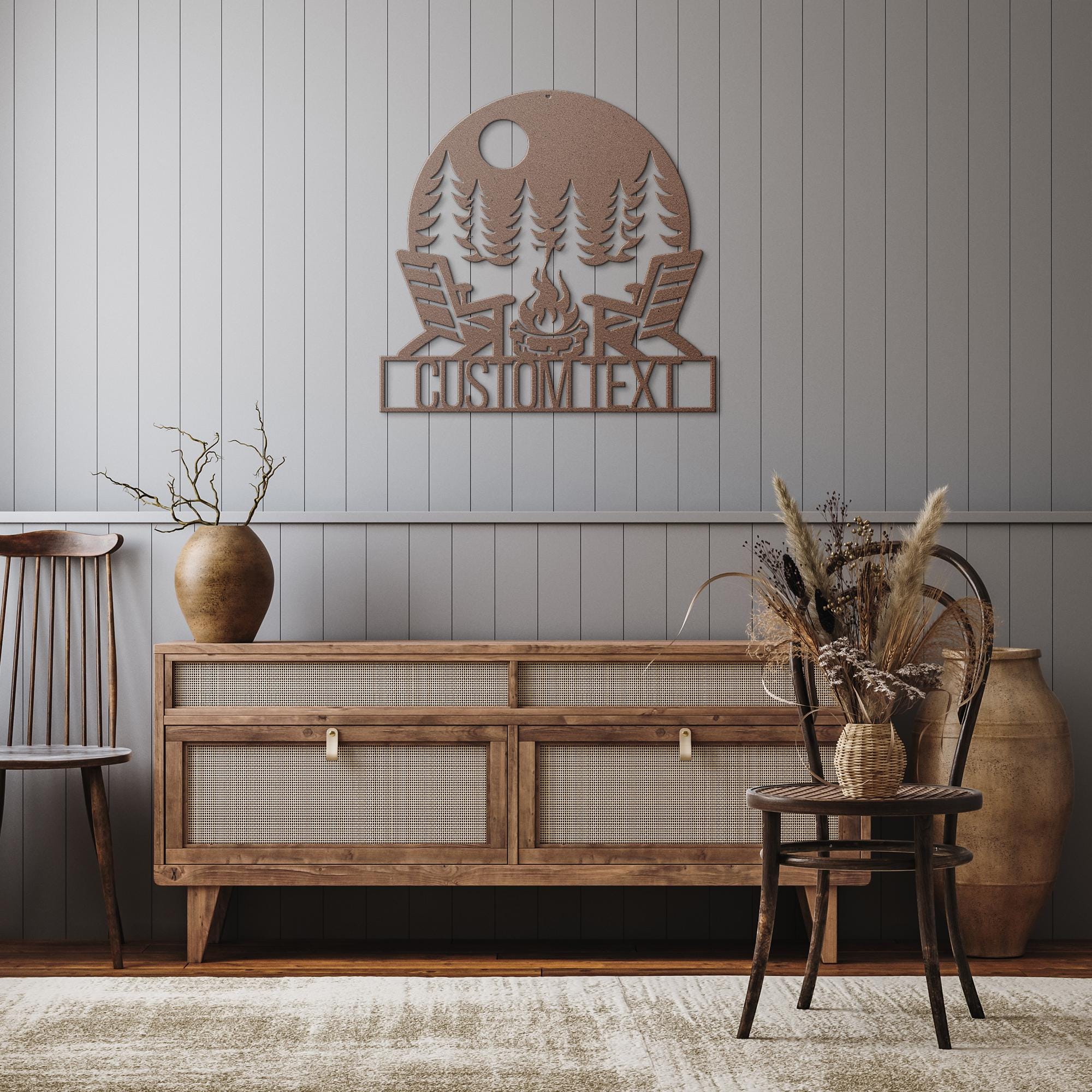 Personalized Campfire Sign - Custom Metal Sign | Rustic Cabin Decor & Fire Pit Wall Art