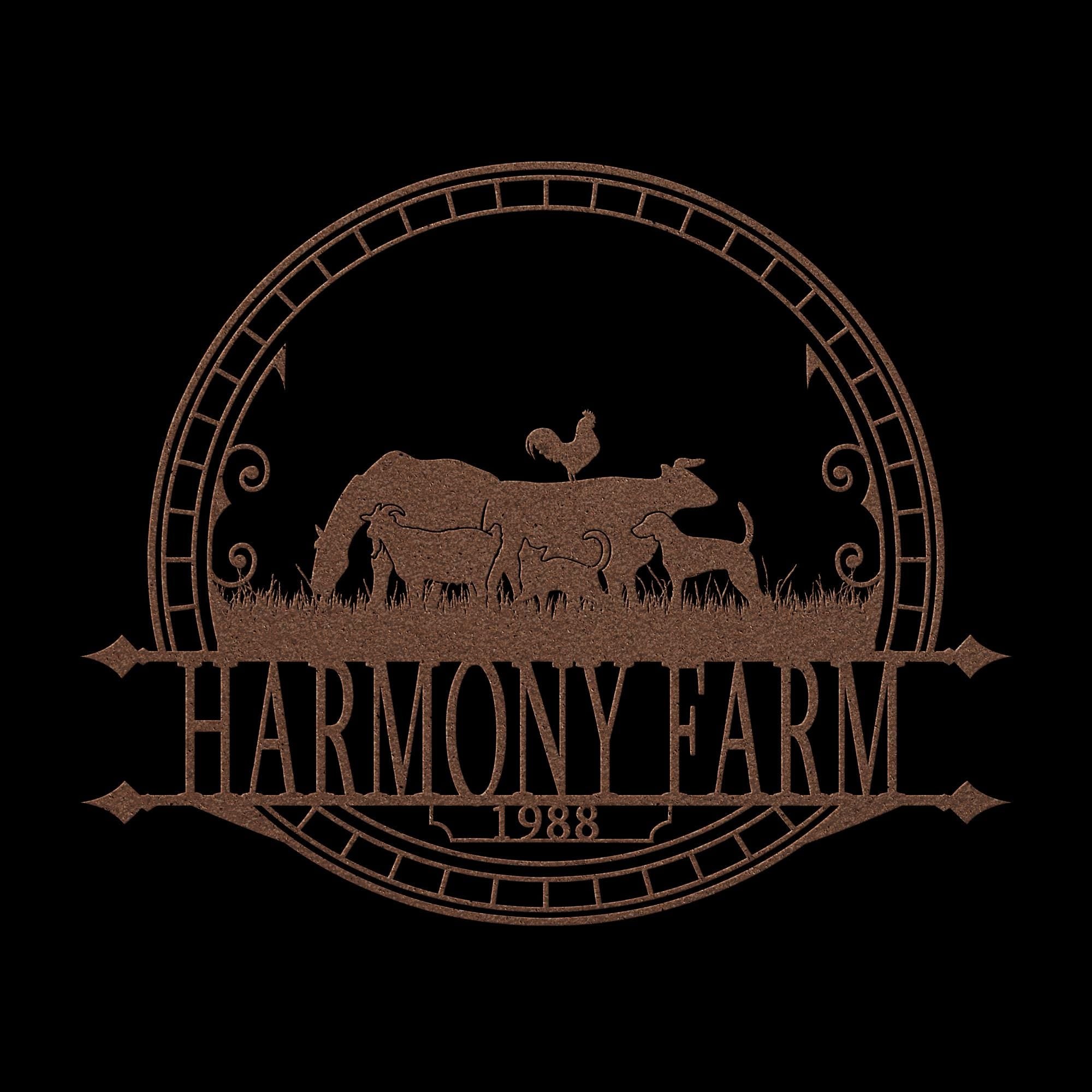 Custom Metal Farm Sign: Rustic Animal Silhouette, Personalized Ranch Decor