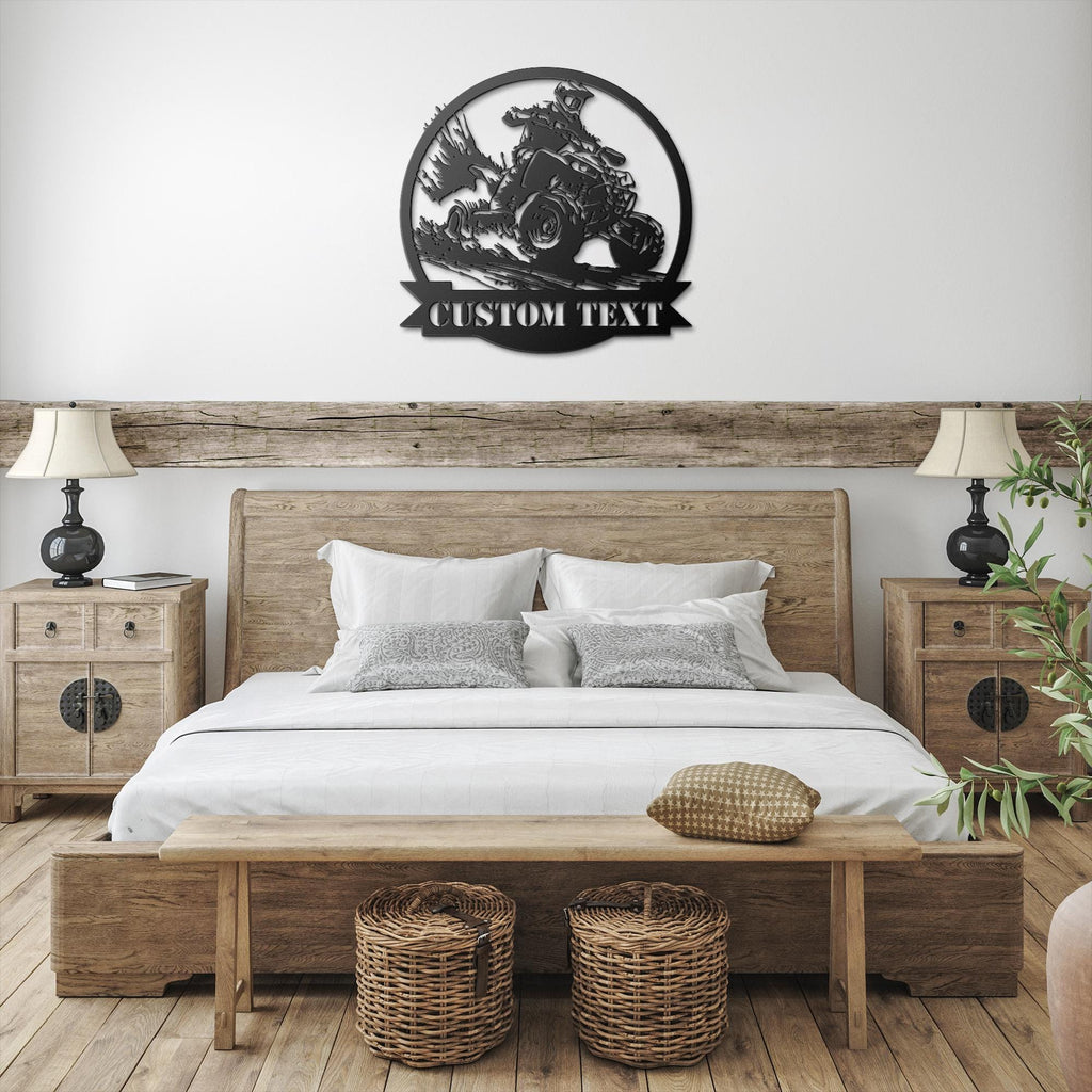 Personalized ATV Sign - Custom Motorsports Decor | Quad Rider Metal Wall Art