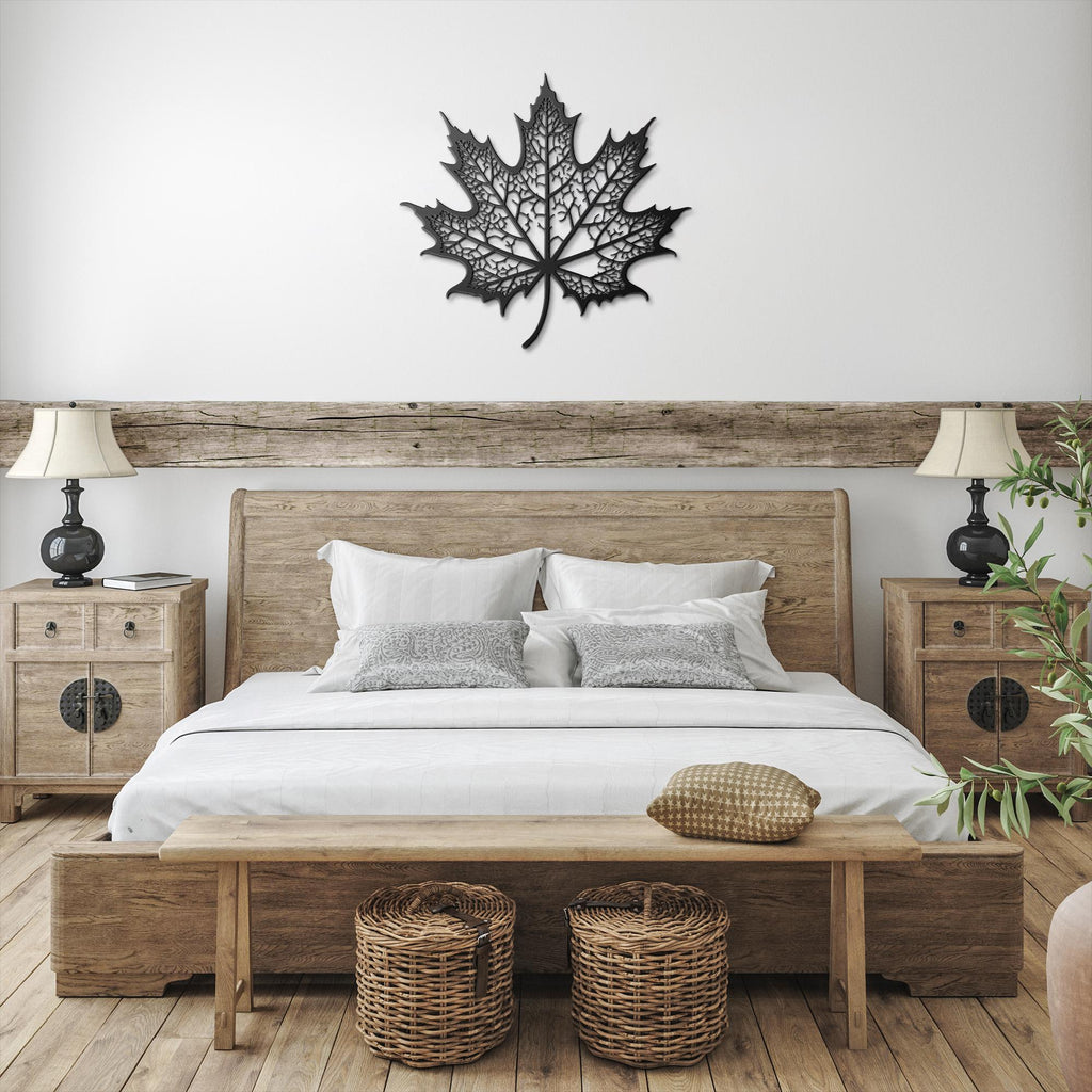 Metal Maple Leaf Art – Laser Cut Metal Wall Decor | Durable Steel Sign