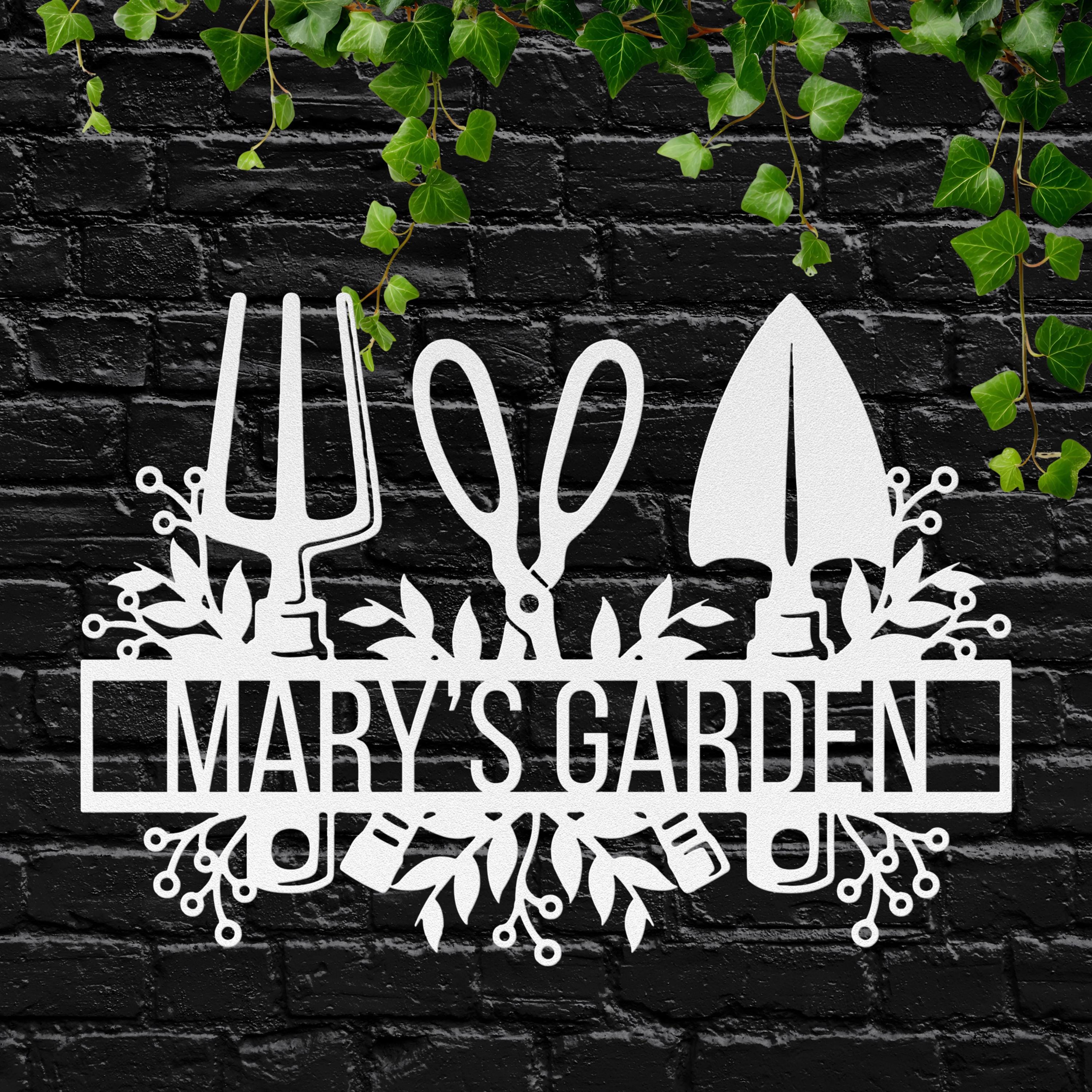 Custom Garden Tools Metal Sign, Personalized Gardener Gift
